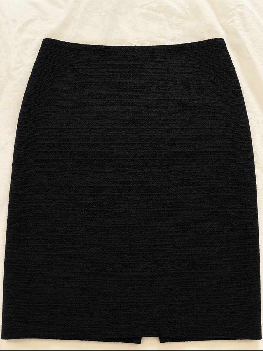 Theory Black Textured Tweed Virgin Wool Alpaca Blend Pencil Skirt Size 2